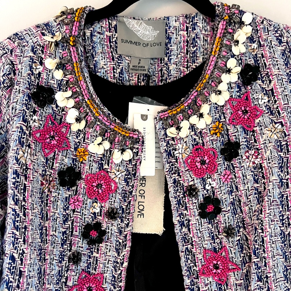 Anthropologie tweed jacket